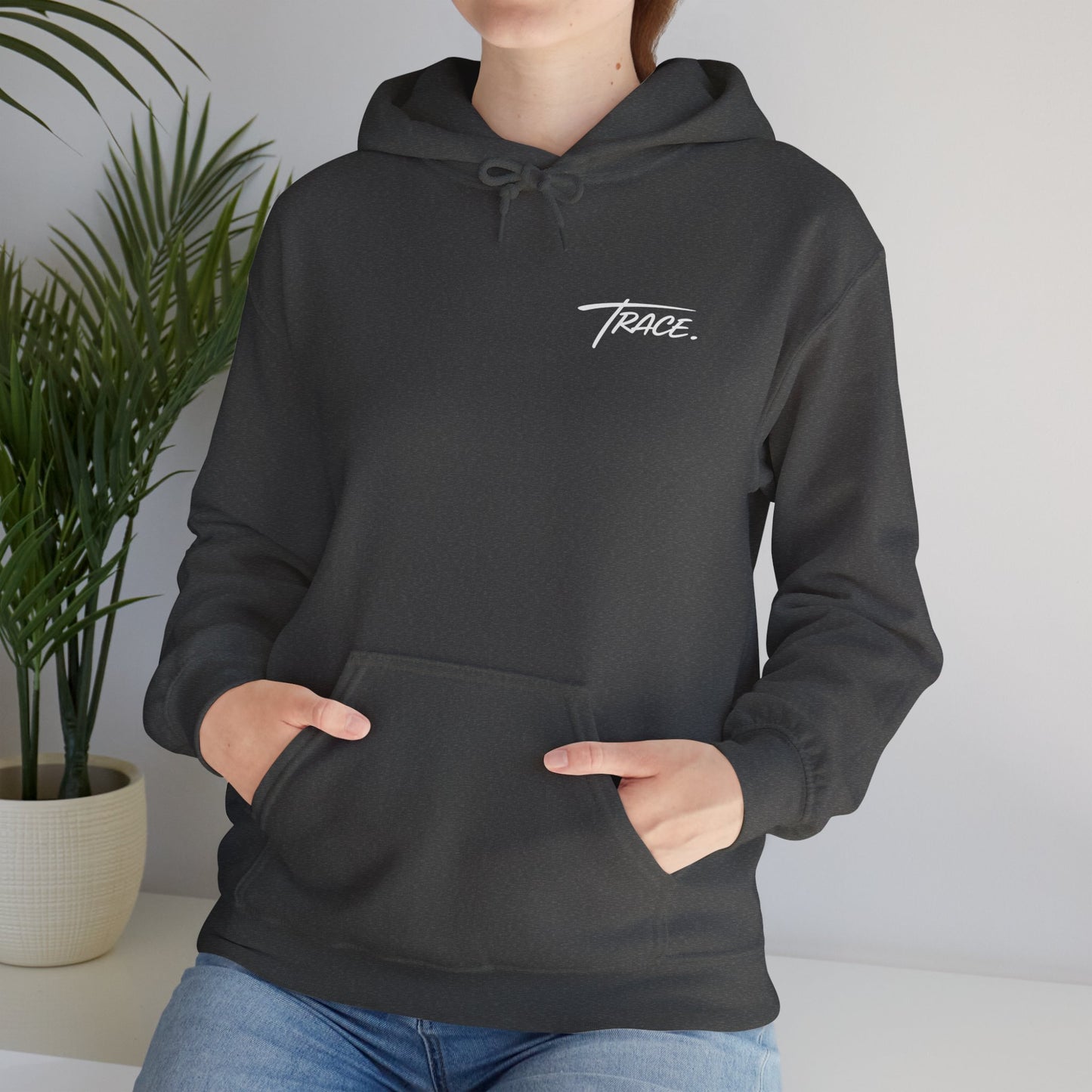 Dark Heather White Print