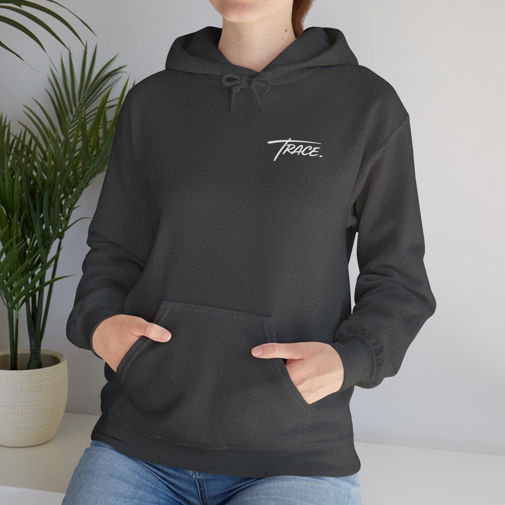 Dark Heather White Print